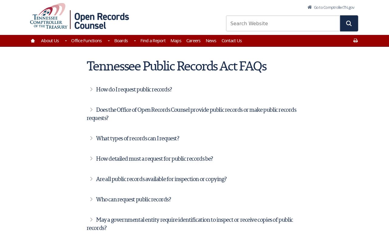 Warren County warrant records access, Tennessee Public Records Act request guidance