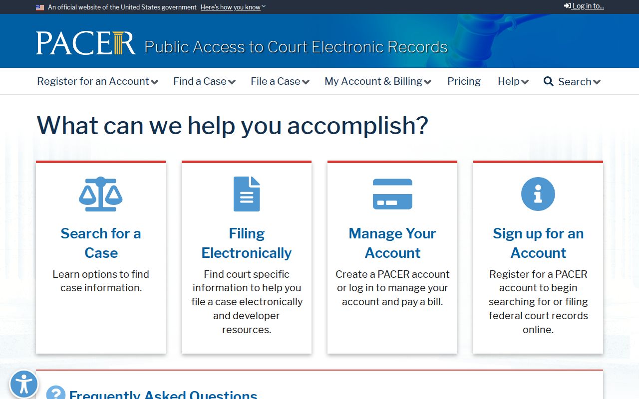 Warren County arrest warrant scope, official federal PACER case-access landing page