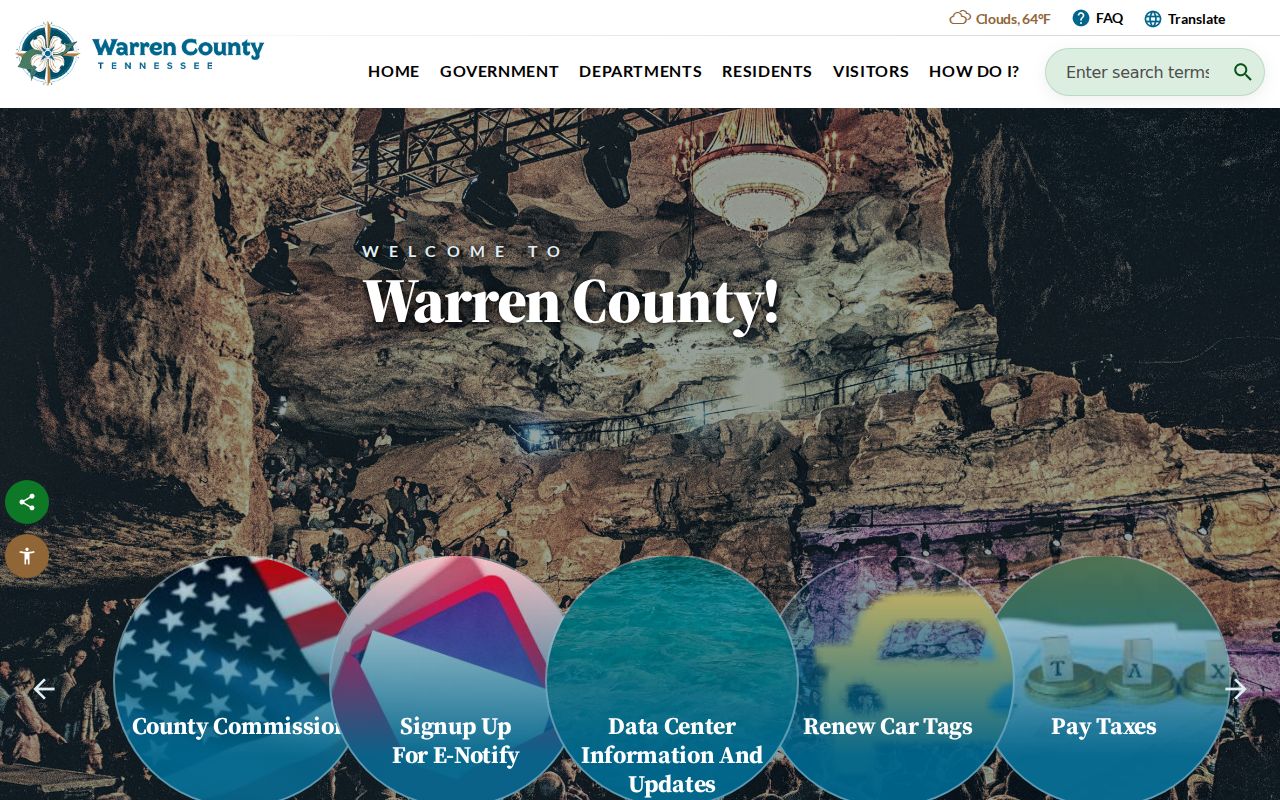Warren County warrant records reference, official county website navigation